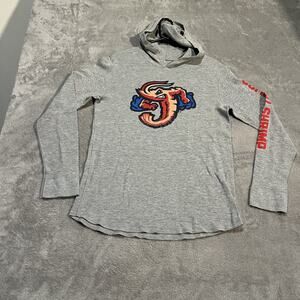Jacksonville Jumbo Shrimp Pullover Womens Large Grey 108Stitches Waffle Hoodie
